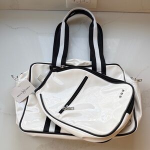 Stylish White and Black Gym / Pickleball Bag